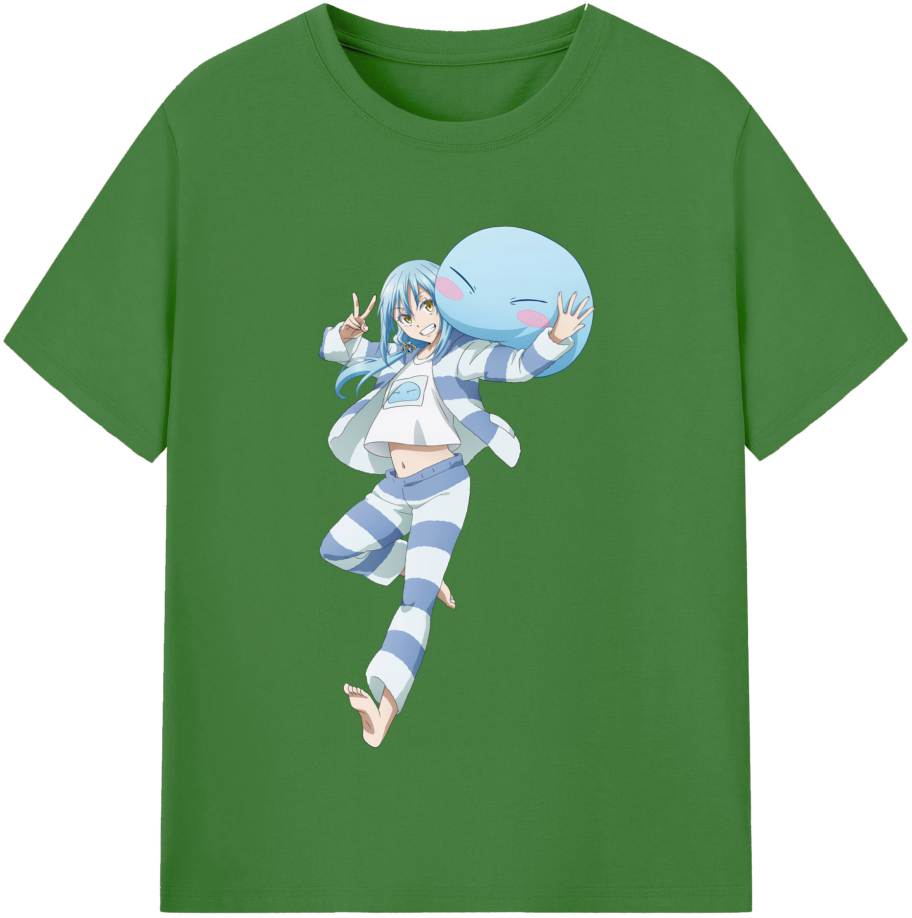 （画像用） 転スラ Regarding Reincarnated to Slime レディースカジュアルプリントTシャツ（綿100％）
